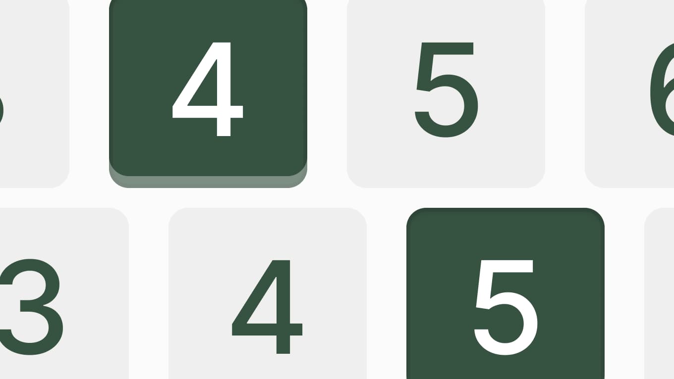 Golf scoring buttons showing selected and unselected scores