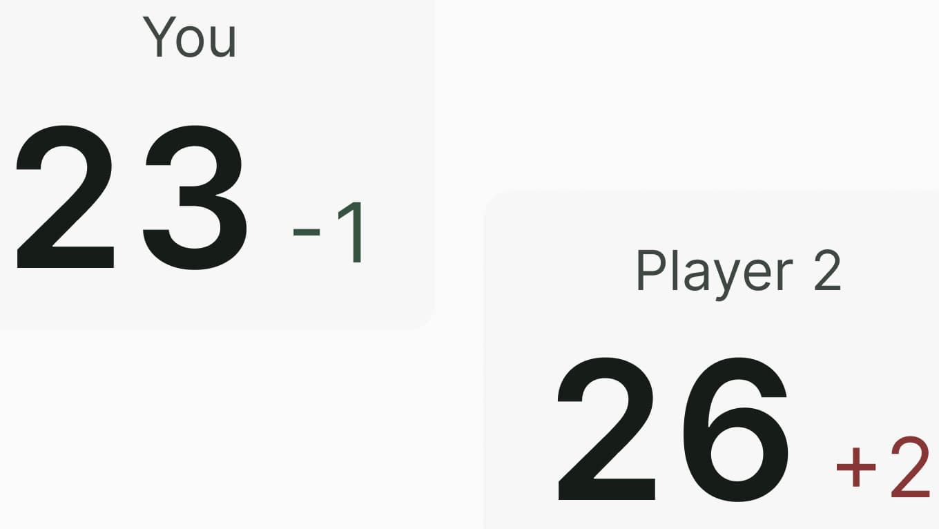Round scores for multiple golf players